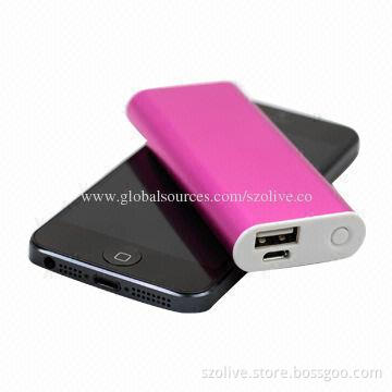 Portable Battery/Power Bank for Mobile Phones, Dimensions 90 x 41 x 15mm